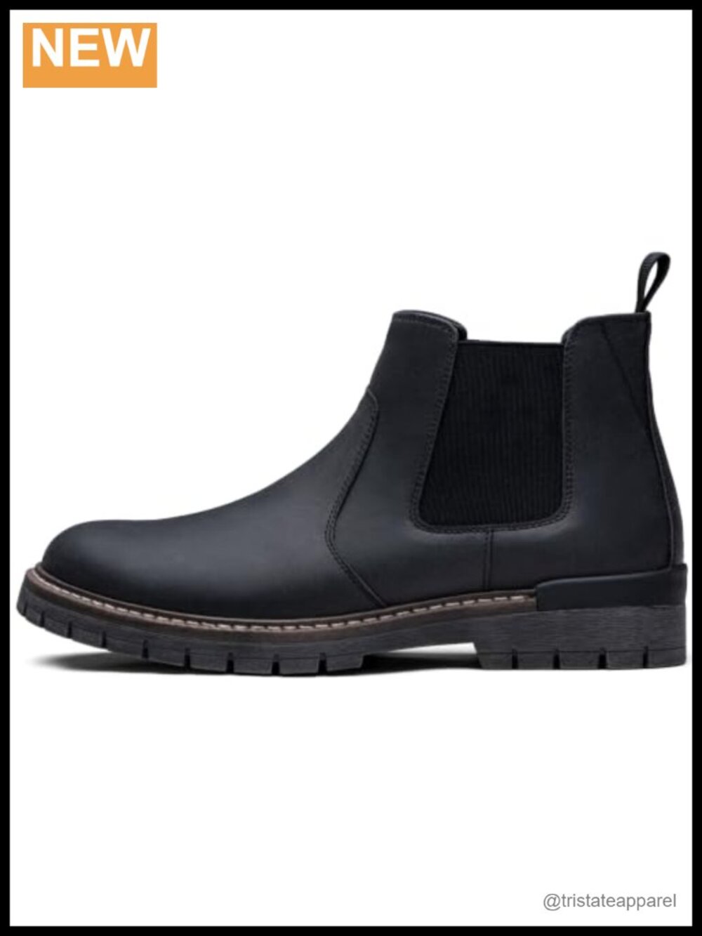 Men's Chelsea Boots Slip On Casual Dress Boots Round Toe PU